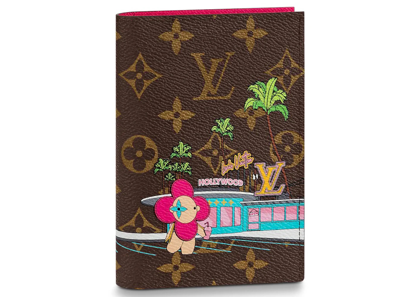 Louis Vuitton Passport Cover Monogram Vivienne Fuchsia Pink - vue secondaire A