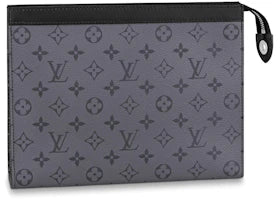 Louis Vuitton Pochette Voyage Monogram Eclipse Reverse MM Gray - vue 360