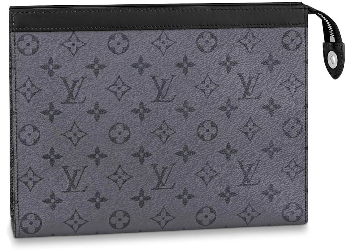 Louis Vuitton Pochette Voyage Monogram Eclipse Reverse MM Gray - vue secondaire A