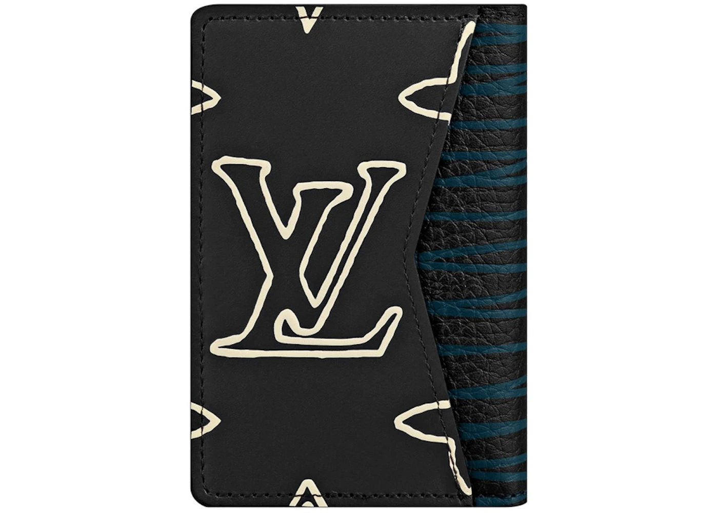 Louis Vuitton Pocket Organizer Monogram Eclipse (3 Card Slot) Patchwork Multicolor - vue secondaire A