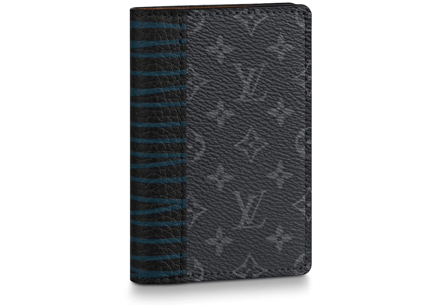 Louis Vuitton Pocket Organizer Monogram Eclipse (3 Card Slot) Patchwork Multicolor - vue 360