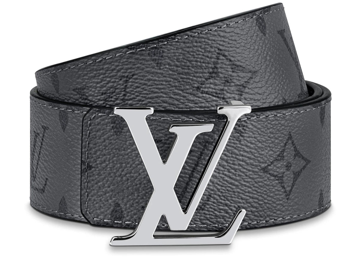 Louis Vuitton Reversible Belt Initiales Monogram Eclipse Reverse 40MM Gray - vue secondaire B