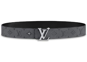 Louis Vuitton Reversible Belt Initiales Monogram Eclipse Reverse 40MM Gray - vue 360