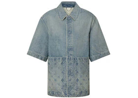 Louis Vuitton Short Sleeve Denim Workwear Shirt Washed Denim