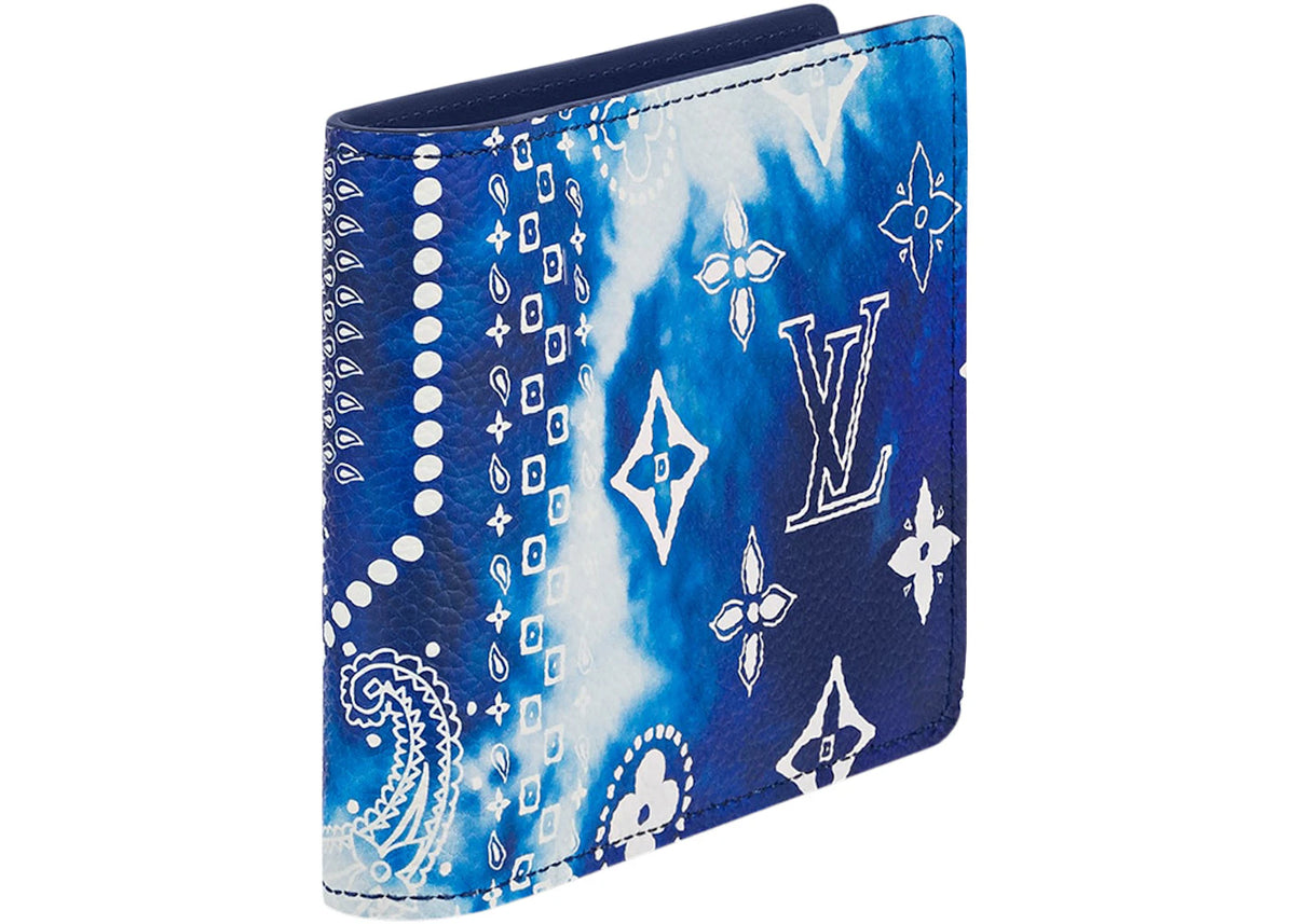 Louis Vuitton Slender Wallet Bandana (8 Card Slot) Monogram Bleached Blue - vue secondaire B