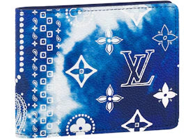 Louis Vuitton Slender Wallet Bandana (8 Card Slot) Monogram Bleached Blue - vue 360