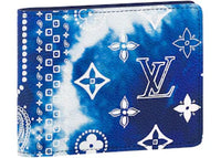 Louis Vuitton Slender Wallet Bandana (8 Card Slot) Monogram Bleached Blue
