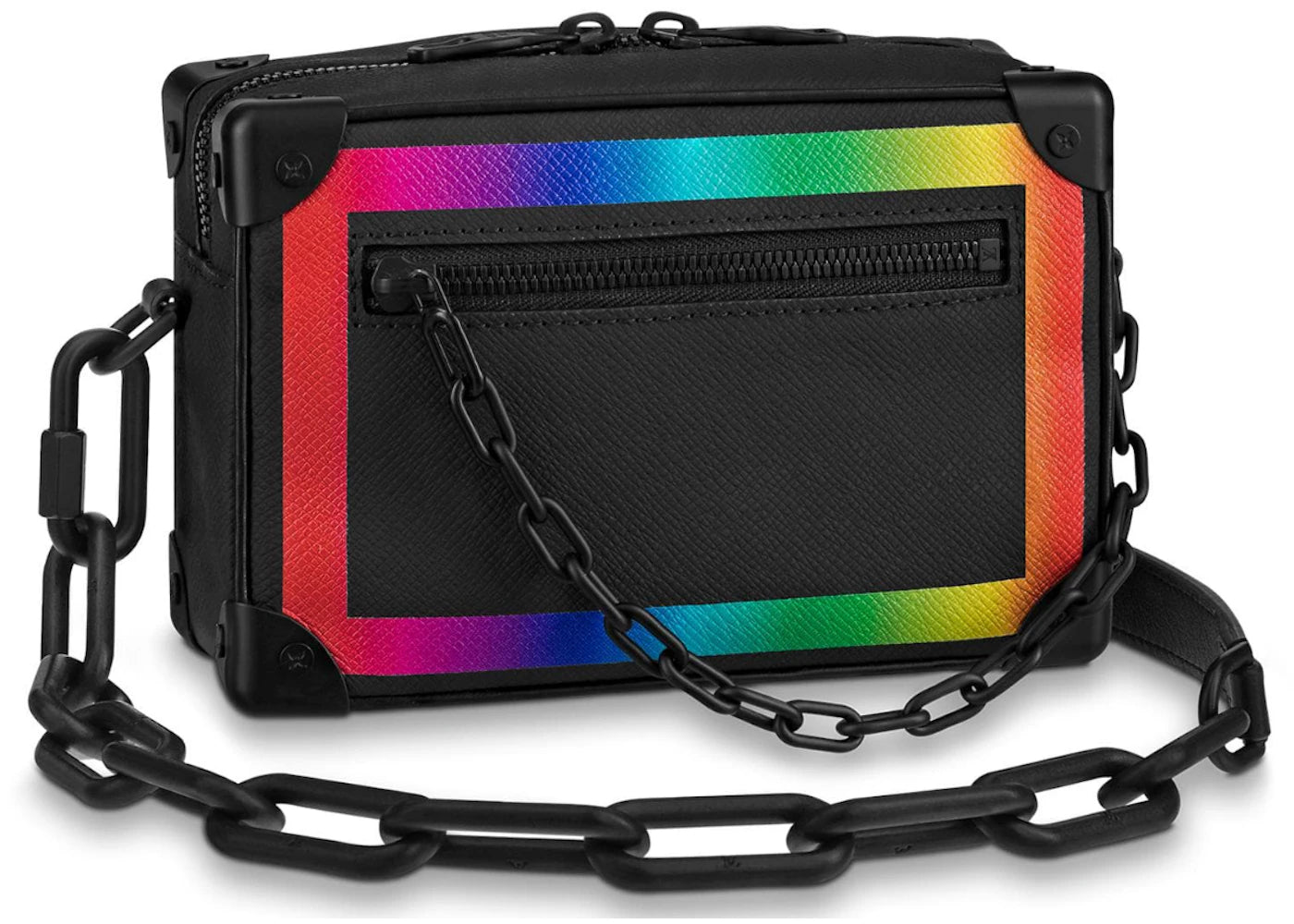 Louis Vuitton Soft Trunk Taiga Mini Black/Rainbow - vue secondaire A
