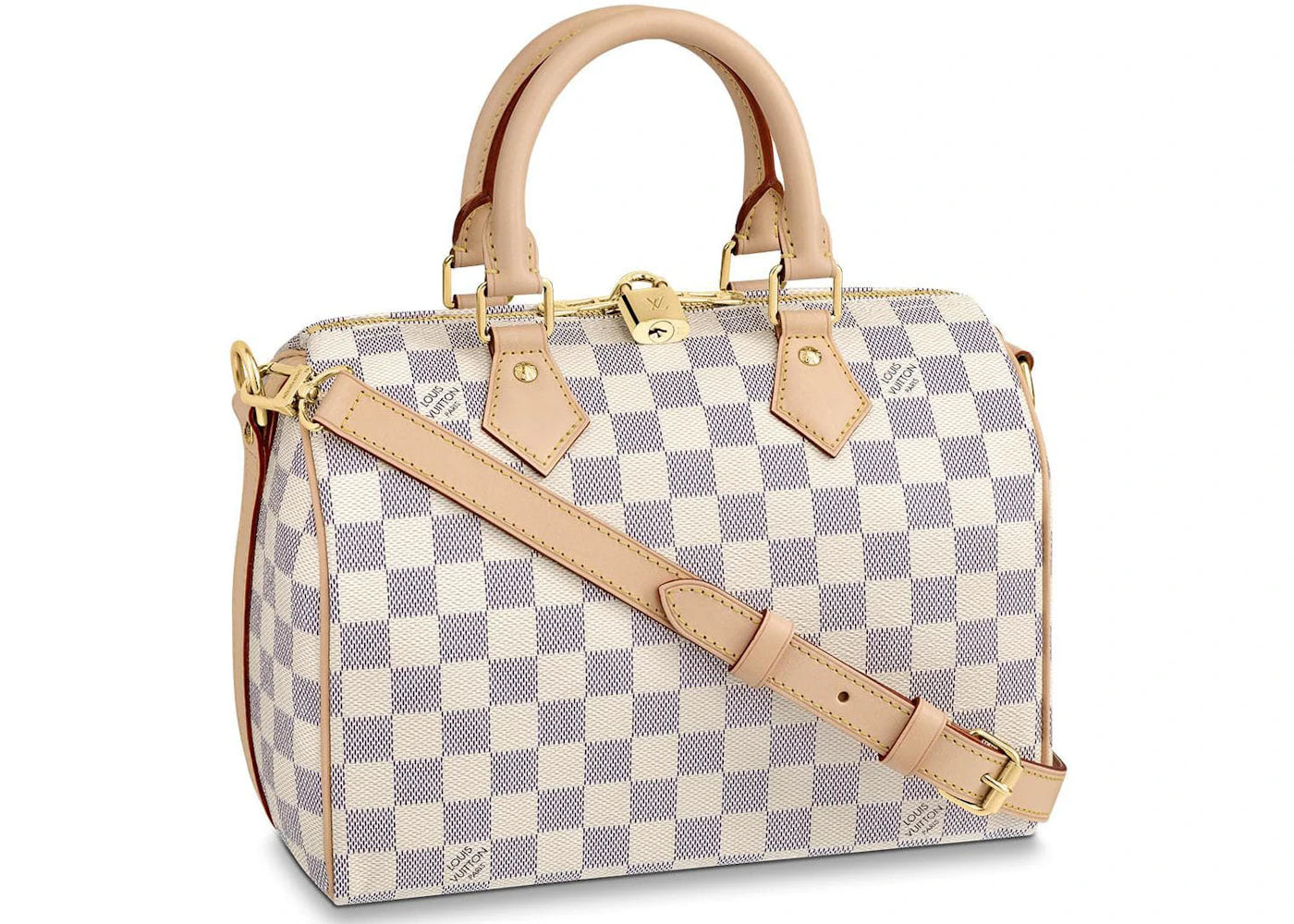 Louis Vuitton Speedy Bandouliere Damier Azur 25 White/Blue - vue 360