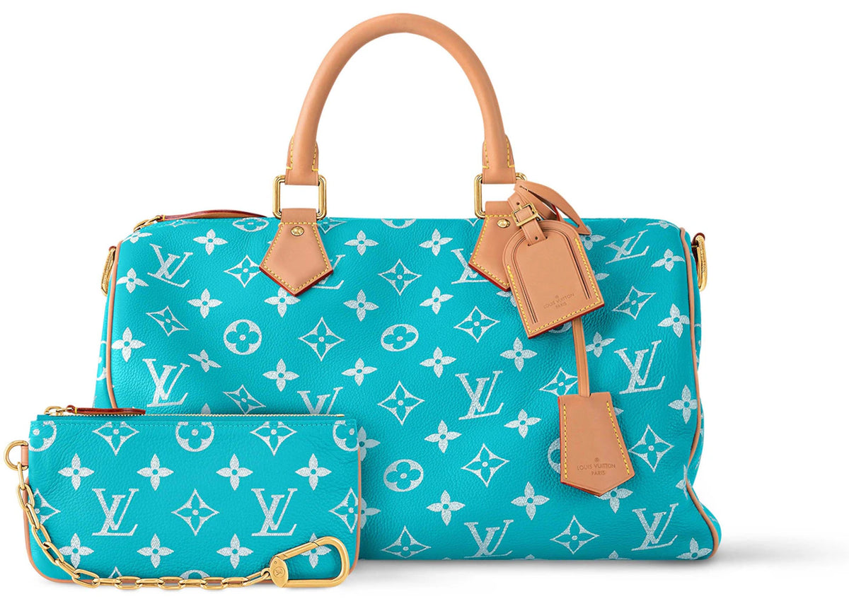 Louis Vuitton Speedy P9 Bandouliere 40 Turquoise - vue secondaire B