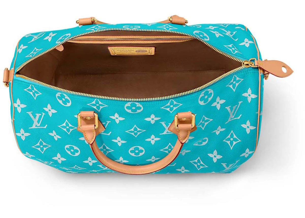 Louis Vuitton Speedy P9 Bandouliere 50 Turquoise - vue secondaire B