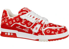 Louis Vuitton Trainer Red Monogram Textile - vue 360