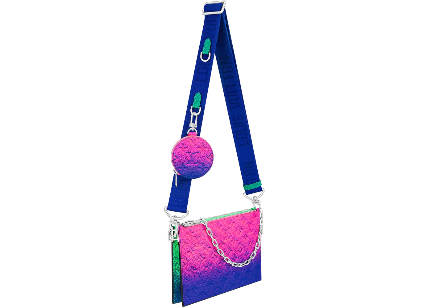 Louis Vuitton Trio Pouch Taurillon Illusion Blue/Pink - vue secondaire B
