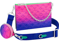 Louis Vuitton Trio Pouch Taurillon Illusion Blue/Pink