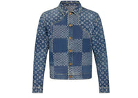 Louis Vuitton x Nigo Giant Damier Waves MNGM Denim Jacket Indigo