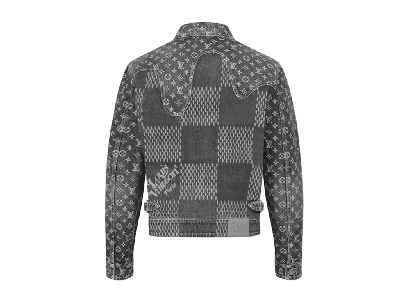 Louis Vuitton x Nigo Giant Damier Waves MNGM Denim Jacket Noir - vue secondaire B
