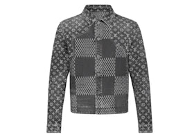 Louis Vuitton x Nigo Giant Damier Waves MNGM Denim Jacket Noir