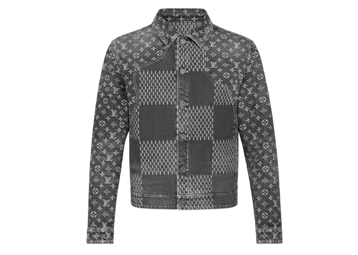 Louis Vuitton x Nigo Giant Damier Waves MNGM Denim Jacket Noir - vue secondaire A