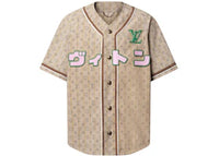 Louis Vuitton x Nigo Leather Baseball Shirt Beige