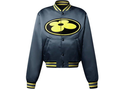 Louis Vuitton x Nigo Satin Baseball Jacket Graphite - authentic Louis Vuitton apparel