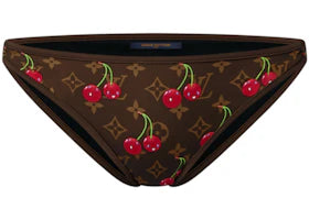 Louis Vuitton x Takashi Murakami Cherry Bikini Bottoms Brown - authentic Louis Vuitton product
