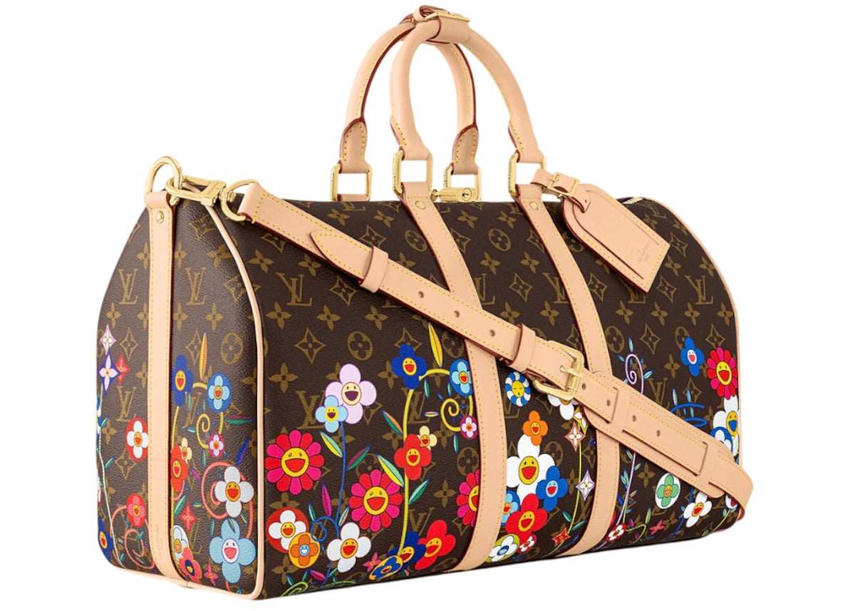 Louis Vuitton x Takashi Murakami Keepall Bandouliere 45 Monogram Garden - vue secondaire B