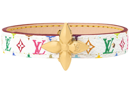 Louis Vuitton x Takashi Murakami Mini Flowergram Bracelet White Monogram - authentic Louis Vuitton product