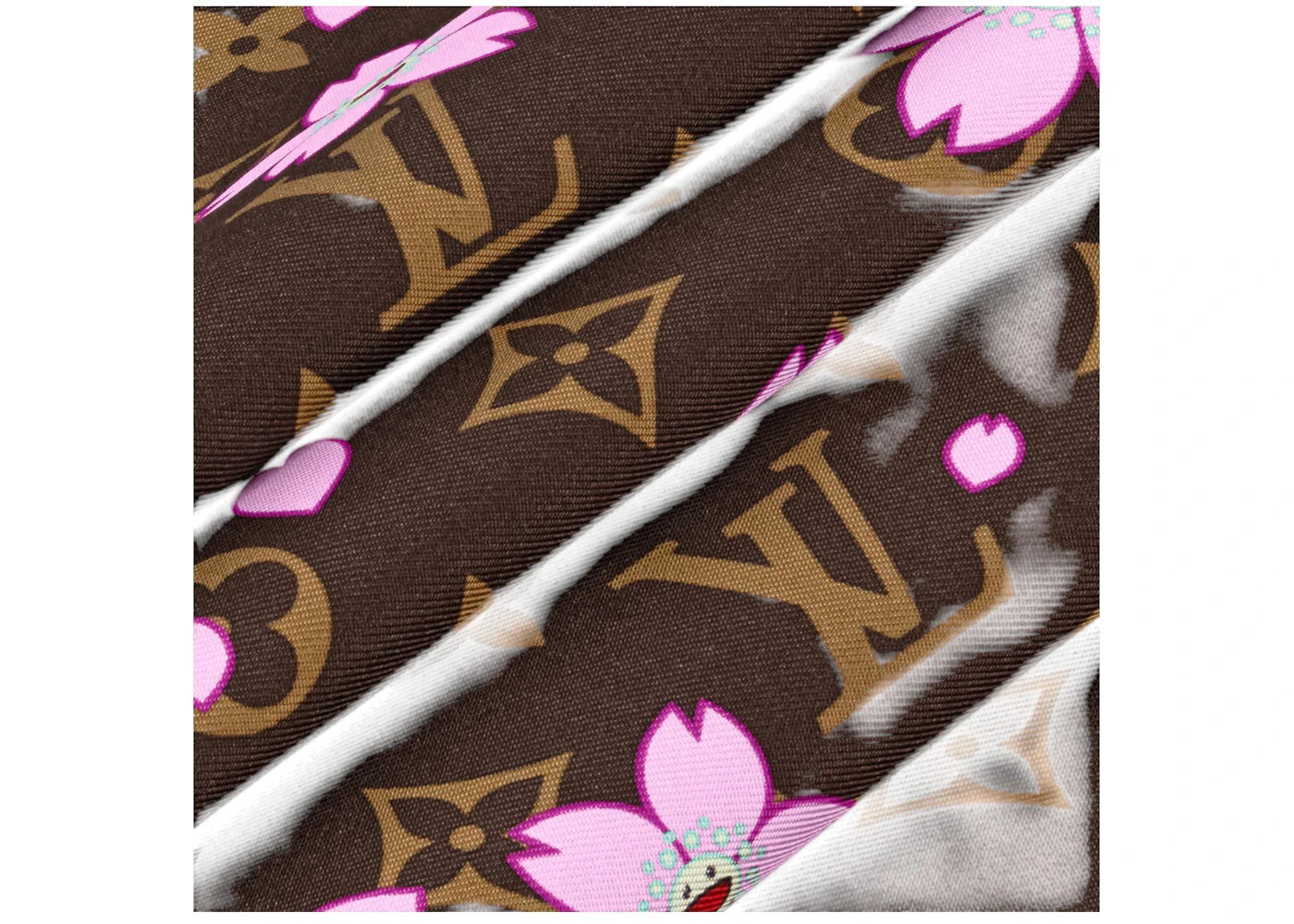 Louis Vuitton x Takashi Murakami Monogram Cherry Blossom Square 70 Sakura Brown - vue secondaire A