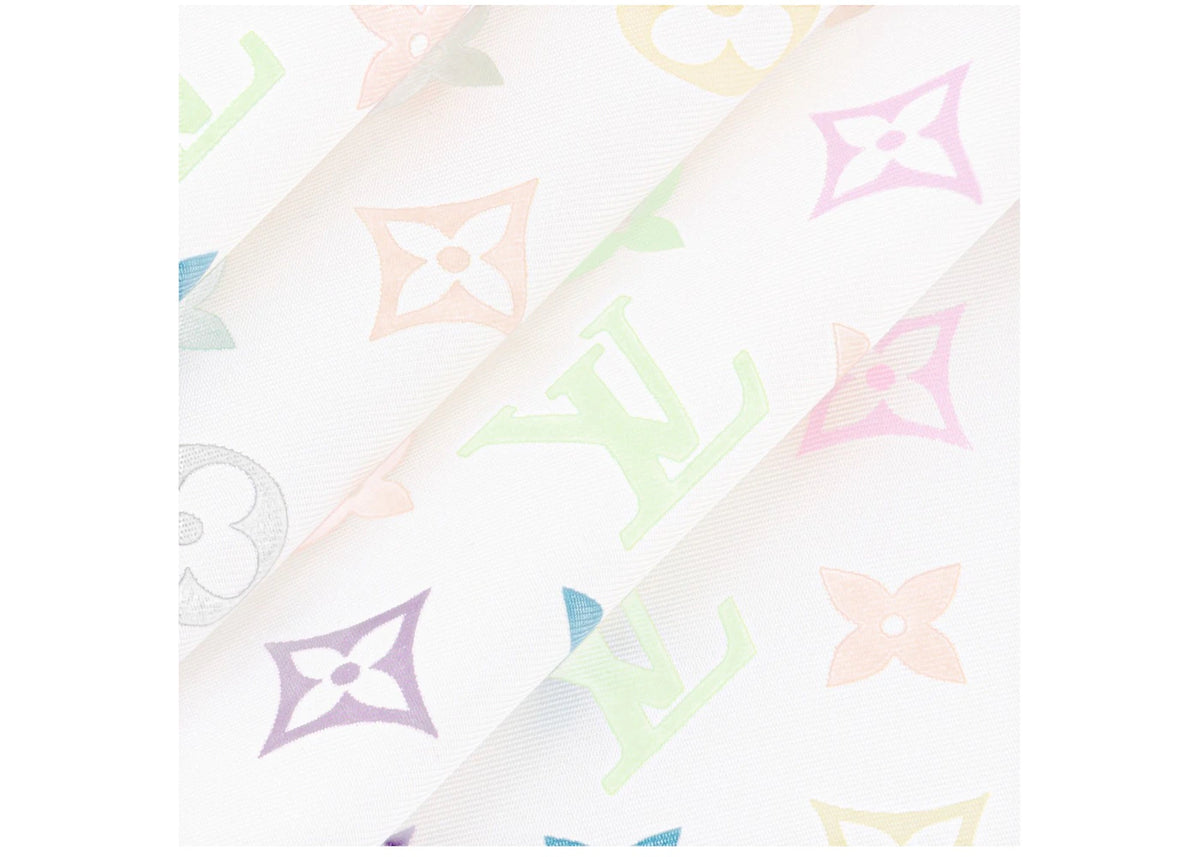 Louis Vuitton x Takashi Murakami Monogram Multicolor Square 90 White Multicolored - vue secondaire A