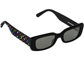 Louis Vuitton x Takashi Murakami Multigram Cat Eye Sunglasses Black - vue 360