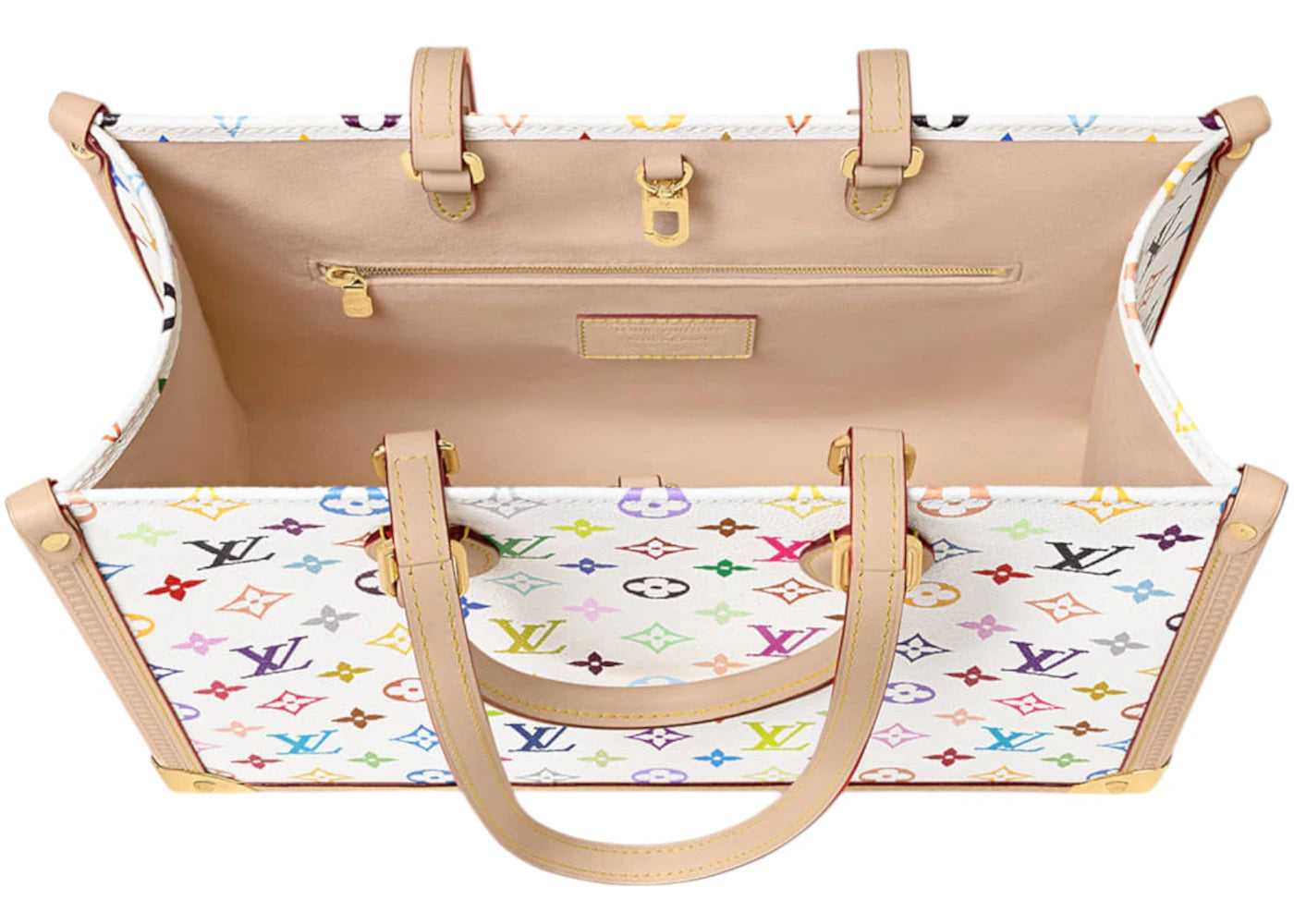 Louis Vuitton x Takashi Murakami OnTheGo MM White Multicolored - vue secondaire B