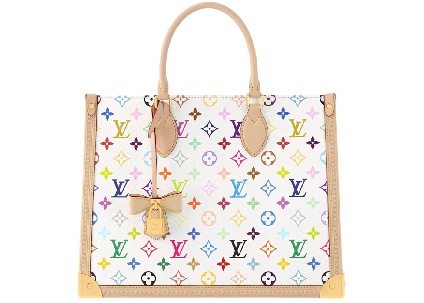 Louis Vuitton x Takashi Murakami OnTheGo MM White Multicolored - vue 360