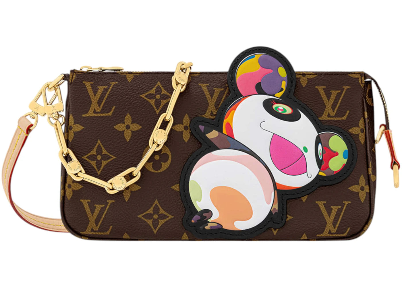 Louis Vuitton x Takashi Murakami Panda Pochette Accessories Monogram - vue secondaire A