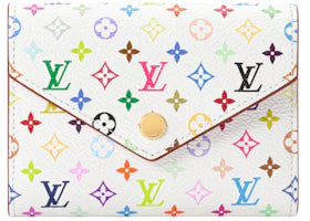 Louis Vuitton x Takashi Murakami Victorine Wallet Multicolor White - vue 360