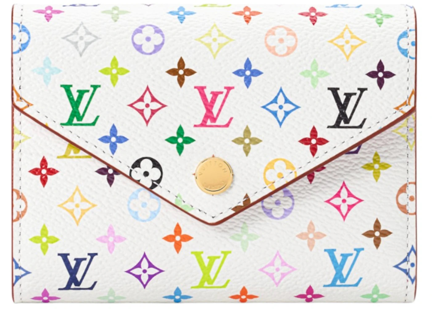 Louis Vuitton x Takashi Murakami Victorine Wallet Multicolor White - vue secondaire A