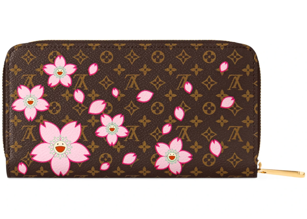 Louis Vuitton x Takashi Murakami Zippy Wallet Sakura Brown - vue secondaire A