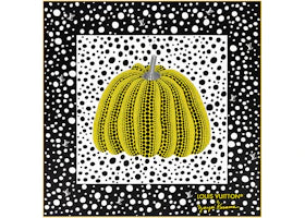 Louis Vuitton x Yayoi Kusama Infinity Dots Square 90 Yellow/Black - vue 360