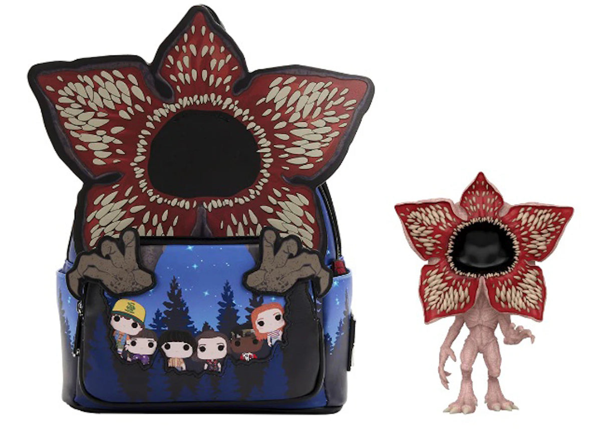 Loungefly Television Stranger Things Demogorgon Pop! Figure #428 GITD 2022 Summer Convention Exclusive Mini-Backpack Bundle - vue secondaire A