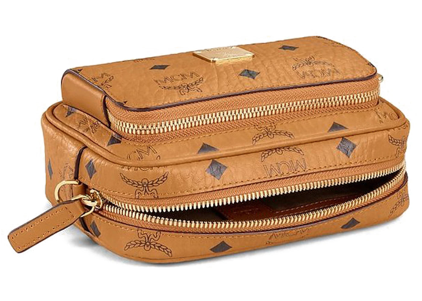 MCM Klassik Crossbody X-Mini Visetos Cognac