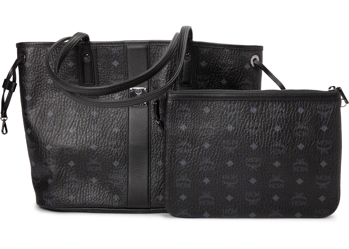 MCM Reversible Liz Shopper Visetos Medium Black - vue 360