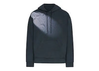 MM6 Faded Logo Embroidered Hoodie Washed Black