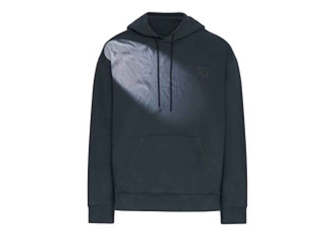 MM6 Faded Logo Embroidered Hoodie Washed Black - vue secondaire A