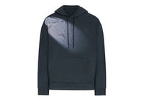 MM6 Faded Logo Embroidered Hoodie Washed Black