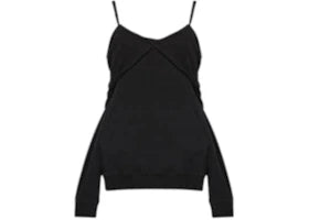 MM6 Logo Sweatshirt Black - vue 360
