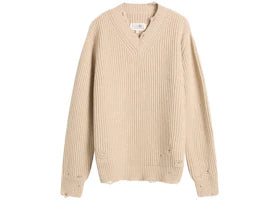MM6 Wool Sweater Beige Melange