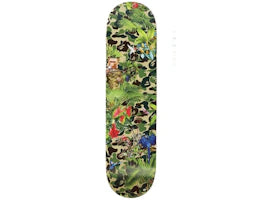 MONKEY 47 x A BATHING APE ABC Camo Skateboard Deck Green - vue 360