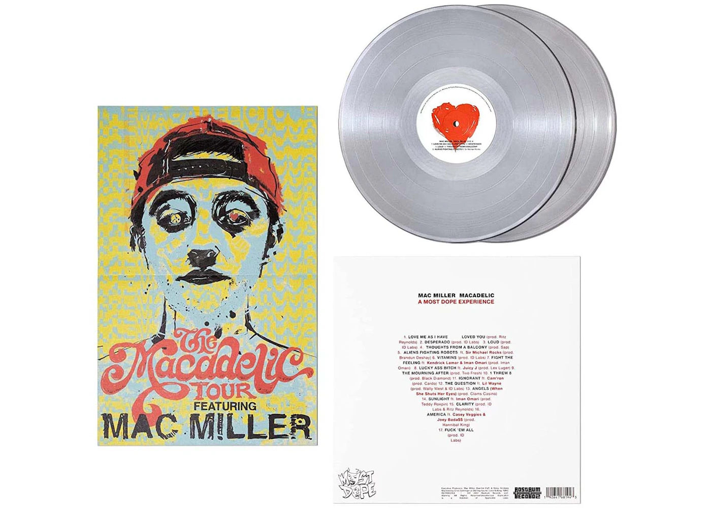 Mac Miller Macadelic 10th Anniversary Deluxe 2XLP Vinyl Silver - vue secondaire A