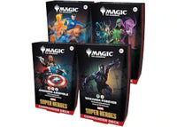 Magic: The Gathering Marvel Super Heroes (Avengers Assemble, Wakanda Forever, The Fantastic Four, Doom Prevails) Commander Deck Bundle