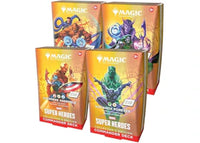 Magic: The Gathering Marvel Super Heroes (Avengers Assemble, Wakanda Forever, The Fantastic Four, Doom Prevails) Foil Commander Deck Bundle