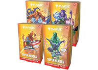 Magic: The Gathering Marvel Super Heroes (Avengers Assemble, Wakanda Forever, The Fantastic Four, Doom Prevails) Foil Commander Deck Bundle